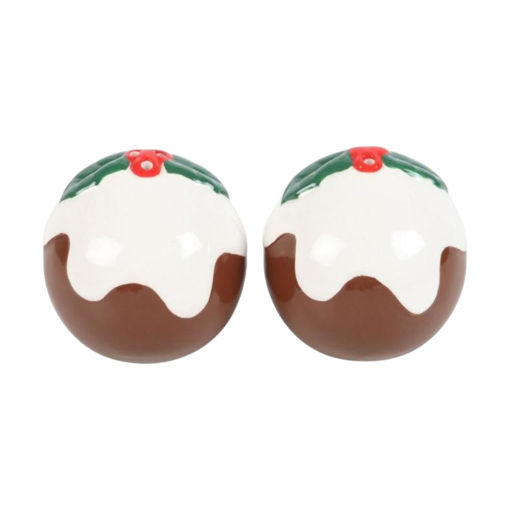 Picture of XMAS PUDDING SALT AND PEPPER SHAKERS